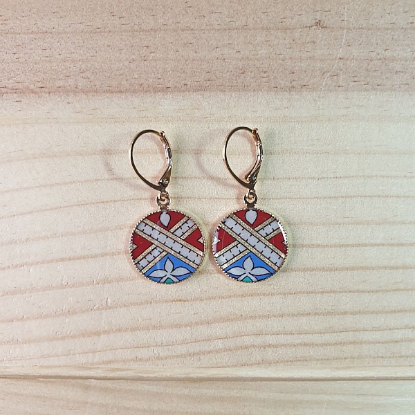 Gull/r&oslash;d/bl&aring;/gr&oslash;nn lysende &oslash;redobber med anheng