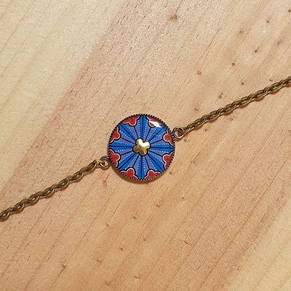 Bracelet enluminure rosace gothique