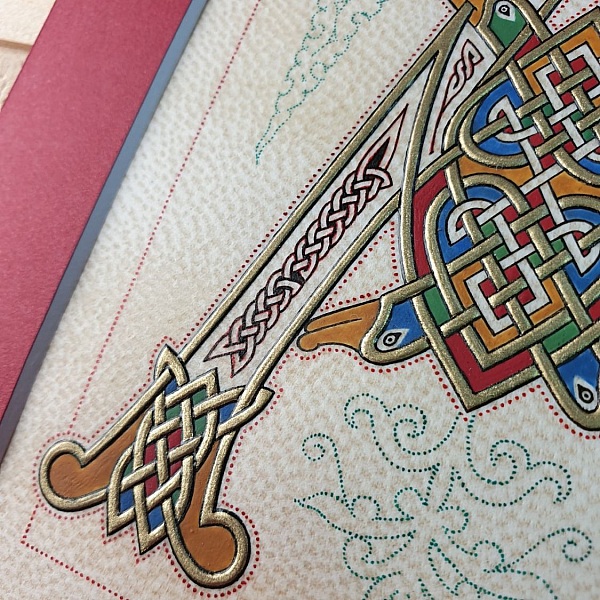 Belyst bokstav A i fransk-saksisk stil