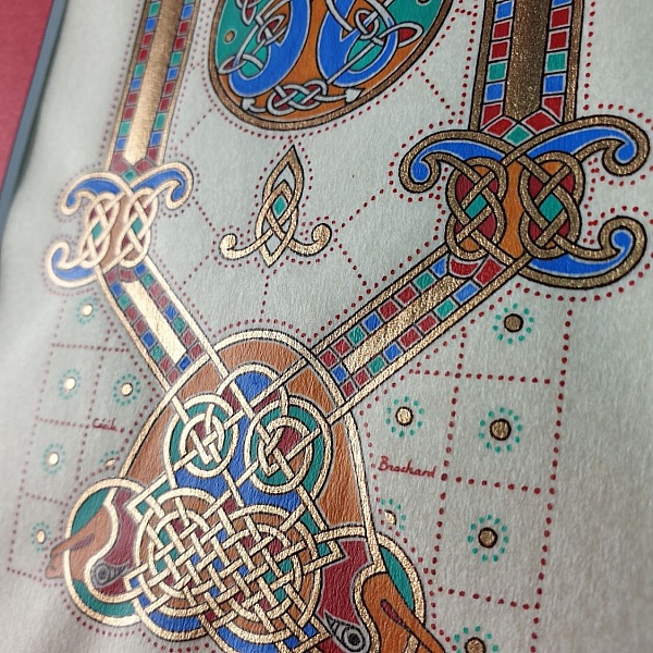 Belyst bokstav V fransk-saksisk stil