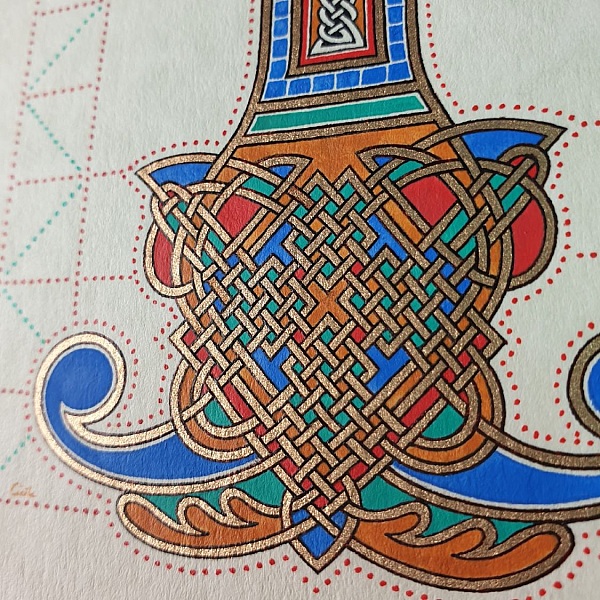 Belyst bokstav I fransk-saksisk stil