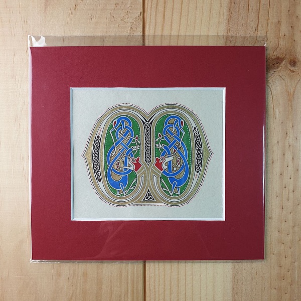 Belyst bokstav M fransk-saksisk stil