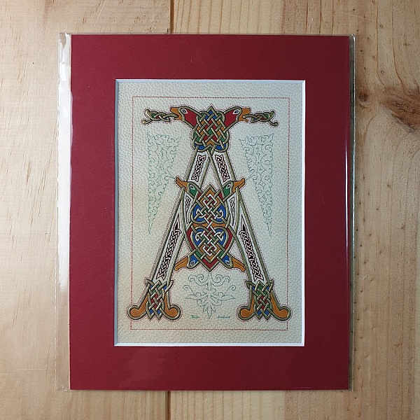 Belyst bokstav A i fransk-saksisk stil