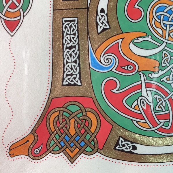 Opplyst bokstav B fransk-saksisk stil