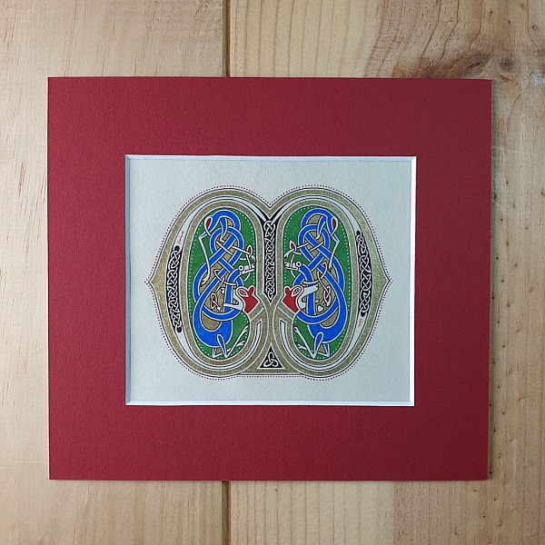 Belyst bokstav M fransk-saksisk stil