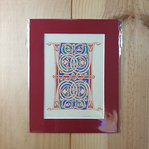 Belyst bokstav H i romansk stil