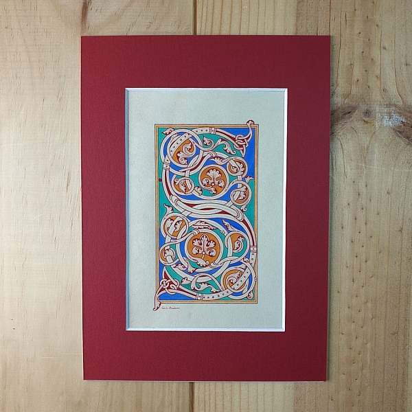 Belyst bokstav S i romansk stil