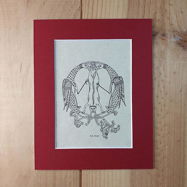 Opplyst bokstav Q i romansk stil