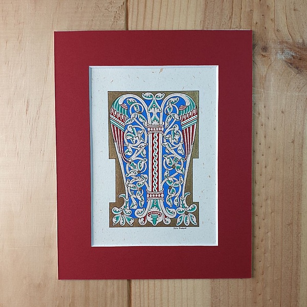 Belyst bokstav M i romansk stil