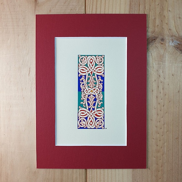 Belyst bokstav I i romansk stil