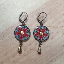 Romansk blomst anheng øredobber